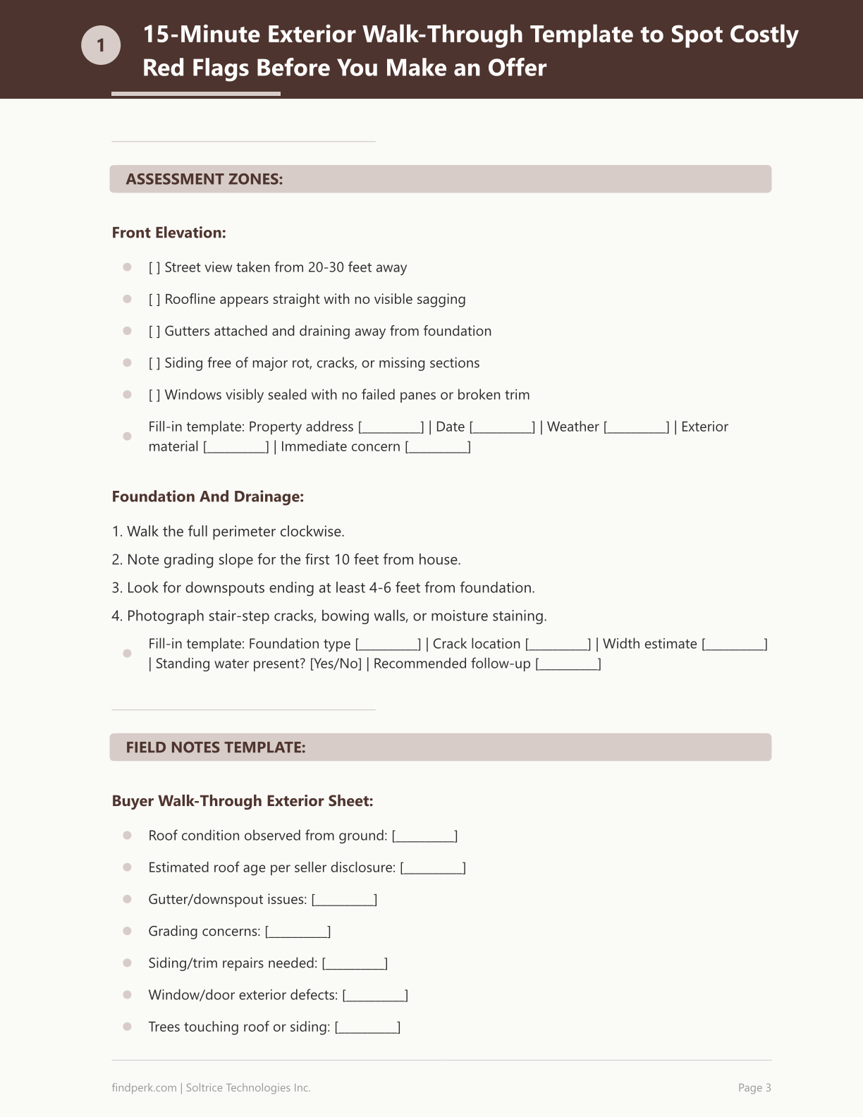 Home Inspection Checklist Buyer Walk-Through Guide