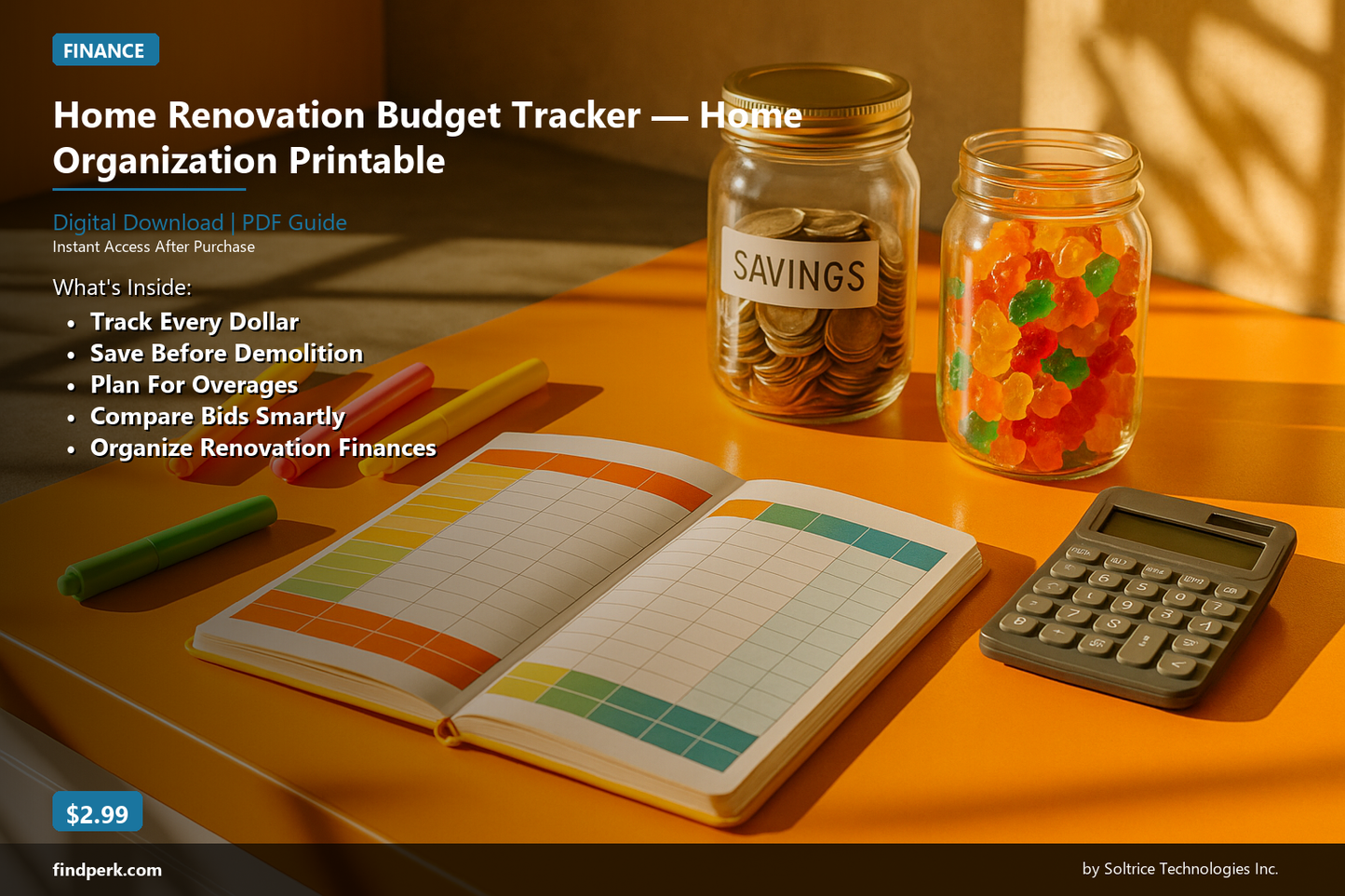Home Renovation Budget Tracker — Home Organization Printable