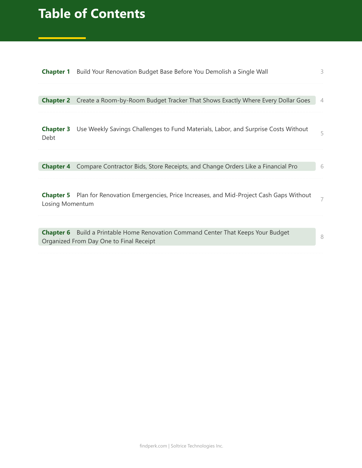 Home Renovation Budget Tracker — Home Organization Printable