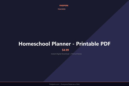 Homeschool Planner - Printable PDF