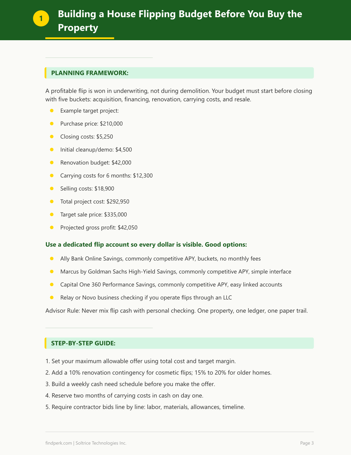House Flipping Budget Tracker with Renovation Timeline and Contractor Payment Log