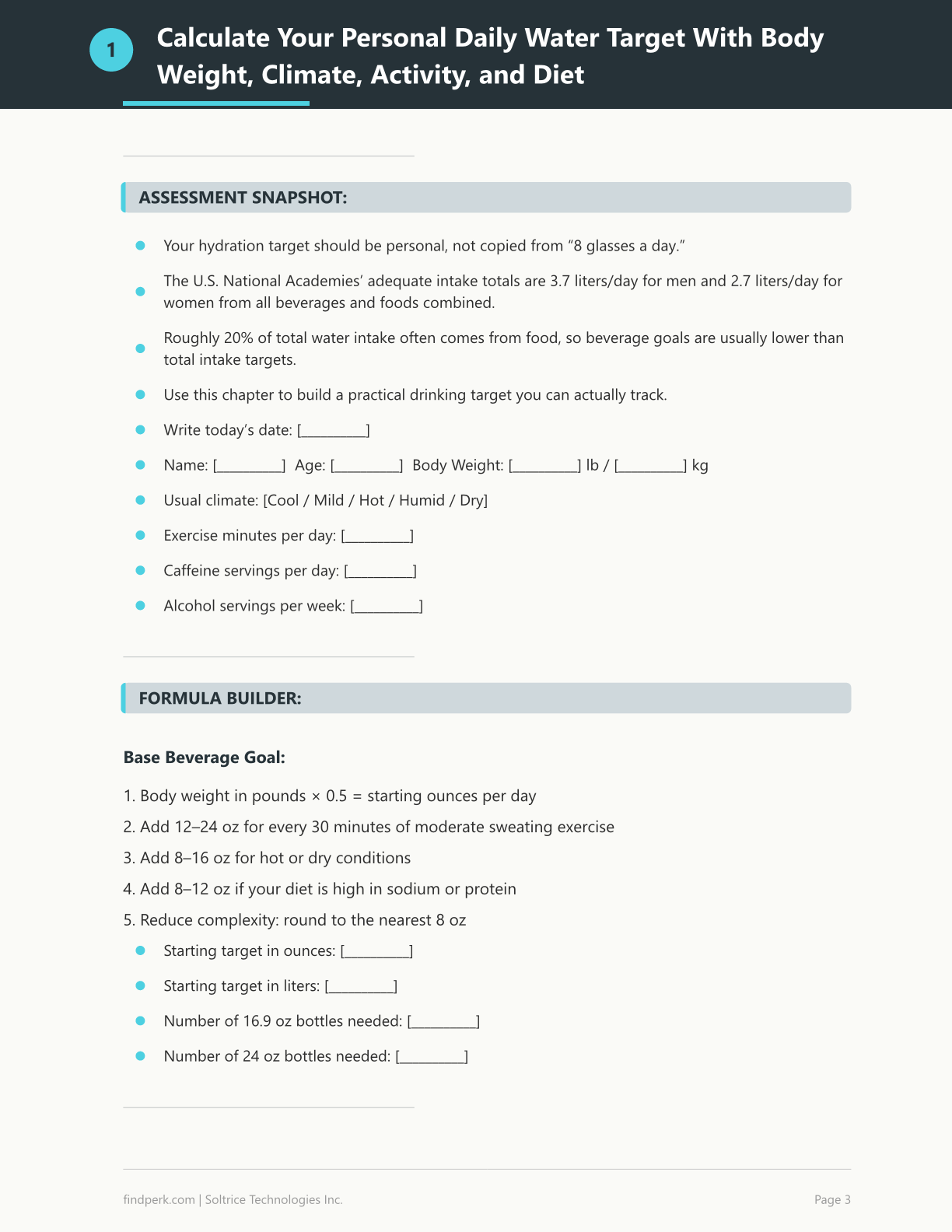 Hydration Tracker Daily Water Intake Calculator
