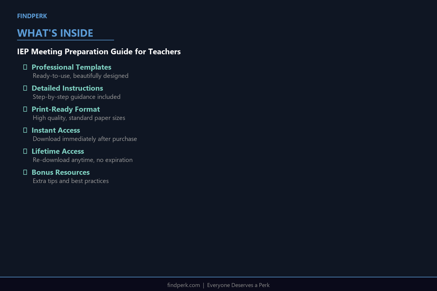 IEP Meeting Preparation Guide for Teachers