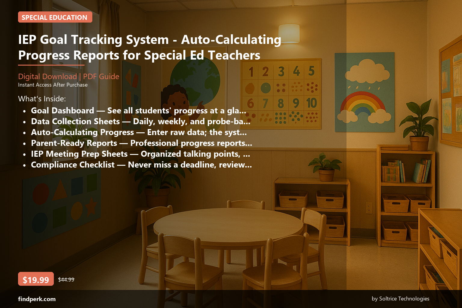 IEP Goal Tracking System - Auto-Calculating Progress Reports for Special Ed Teachers - Cover