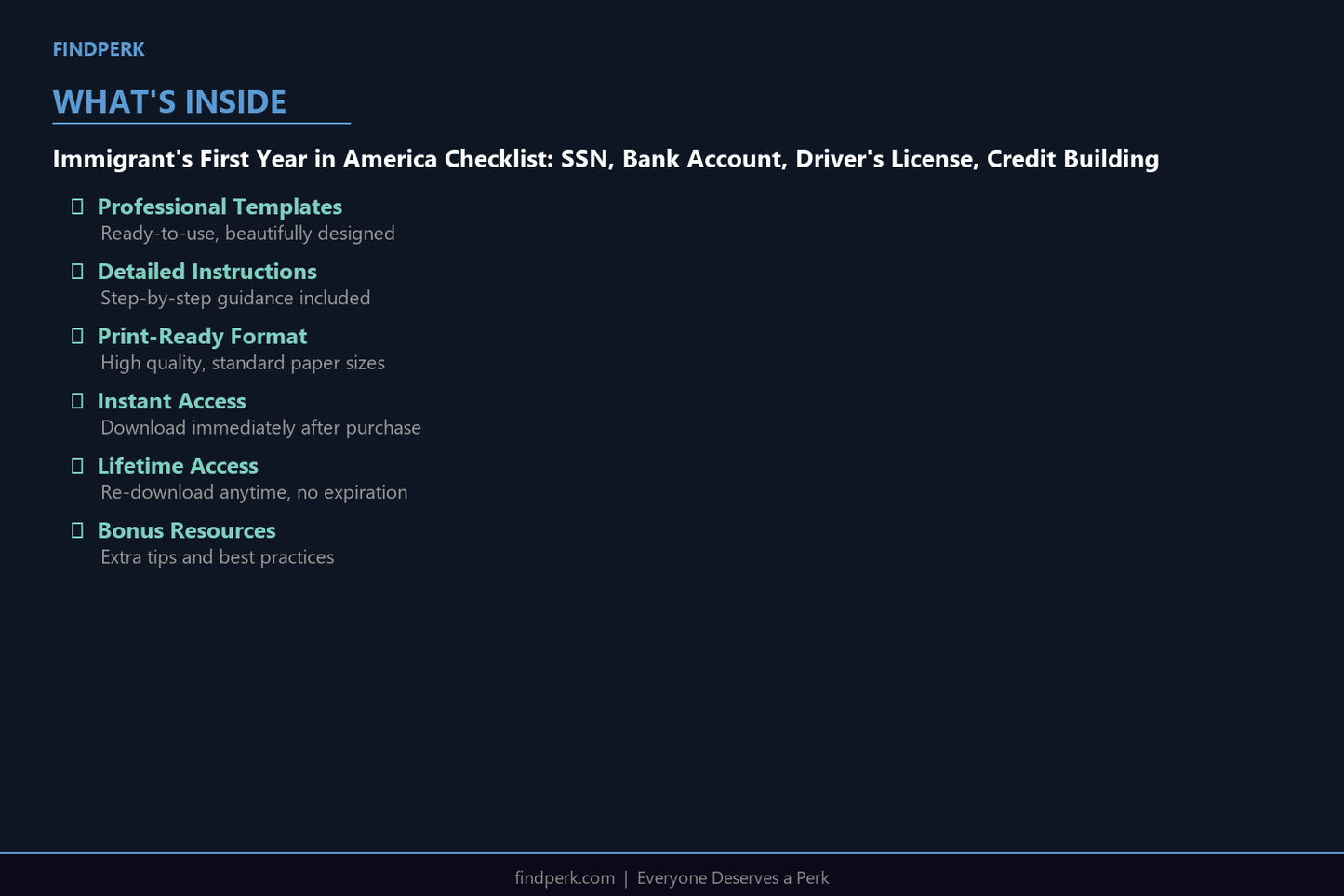 Immigrant's First Year in America Checklist: SSN, Bank Account, Driver's License, Credit Building