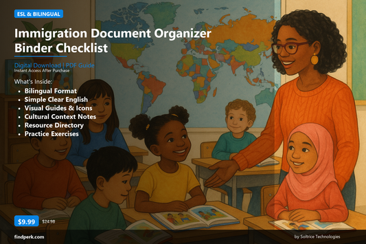 Immigration Document Organizer Binder Checklist - Cover