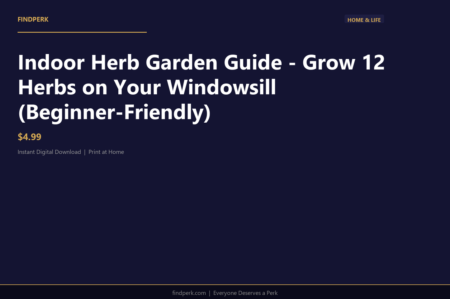 Indoor Herb Garden Guide - Grow 12 Herbs on Your Windowsill (Beginner-Friendly)