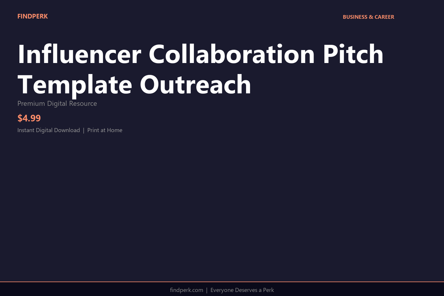 Influencer Collaboration Pitch Template Outreach
