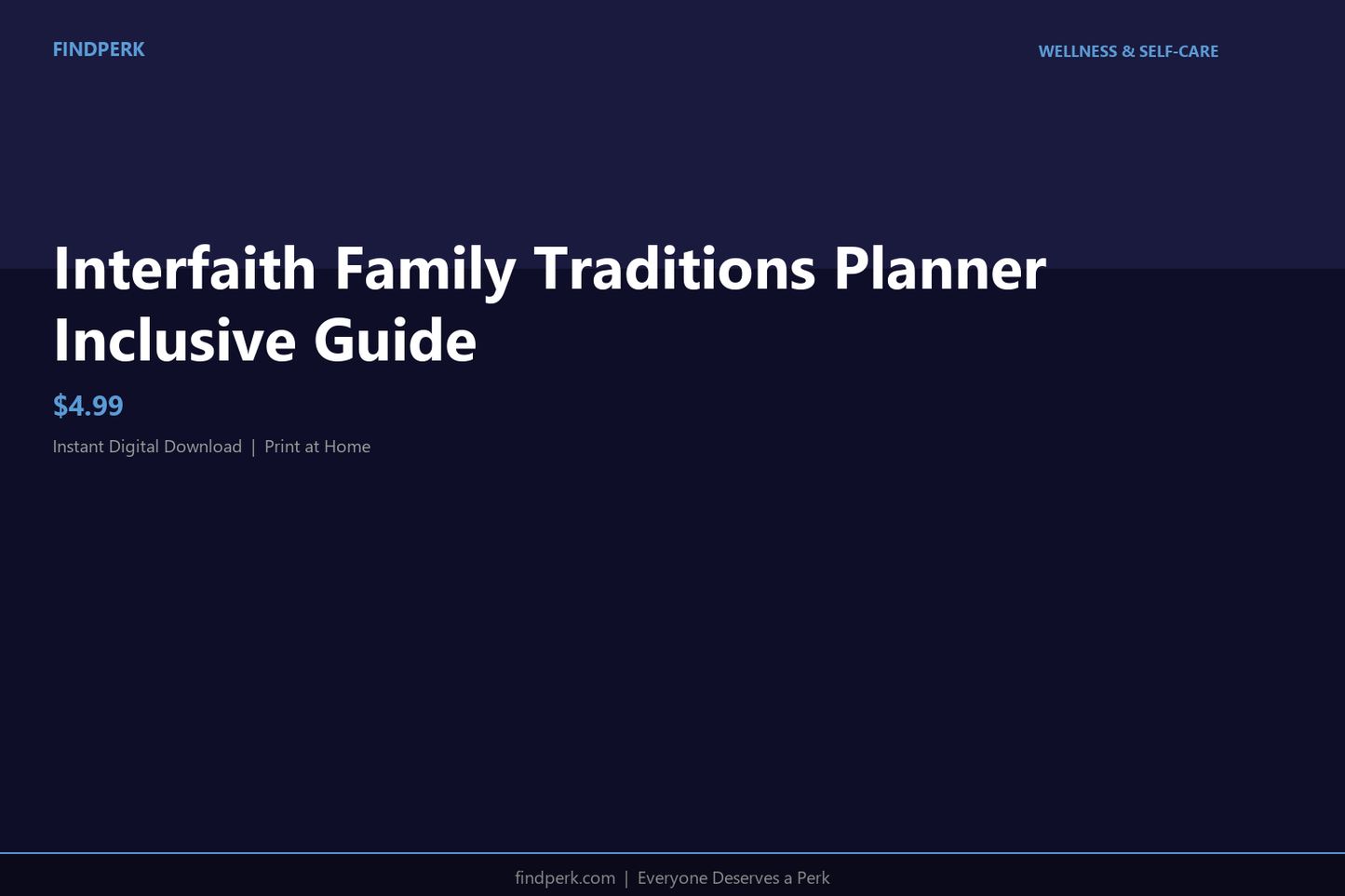 Interfaith Family Traditions Planner Inclusive Guide