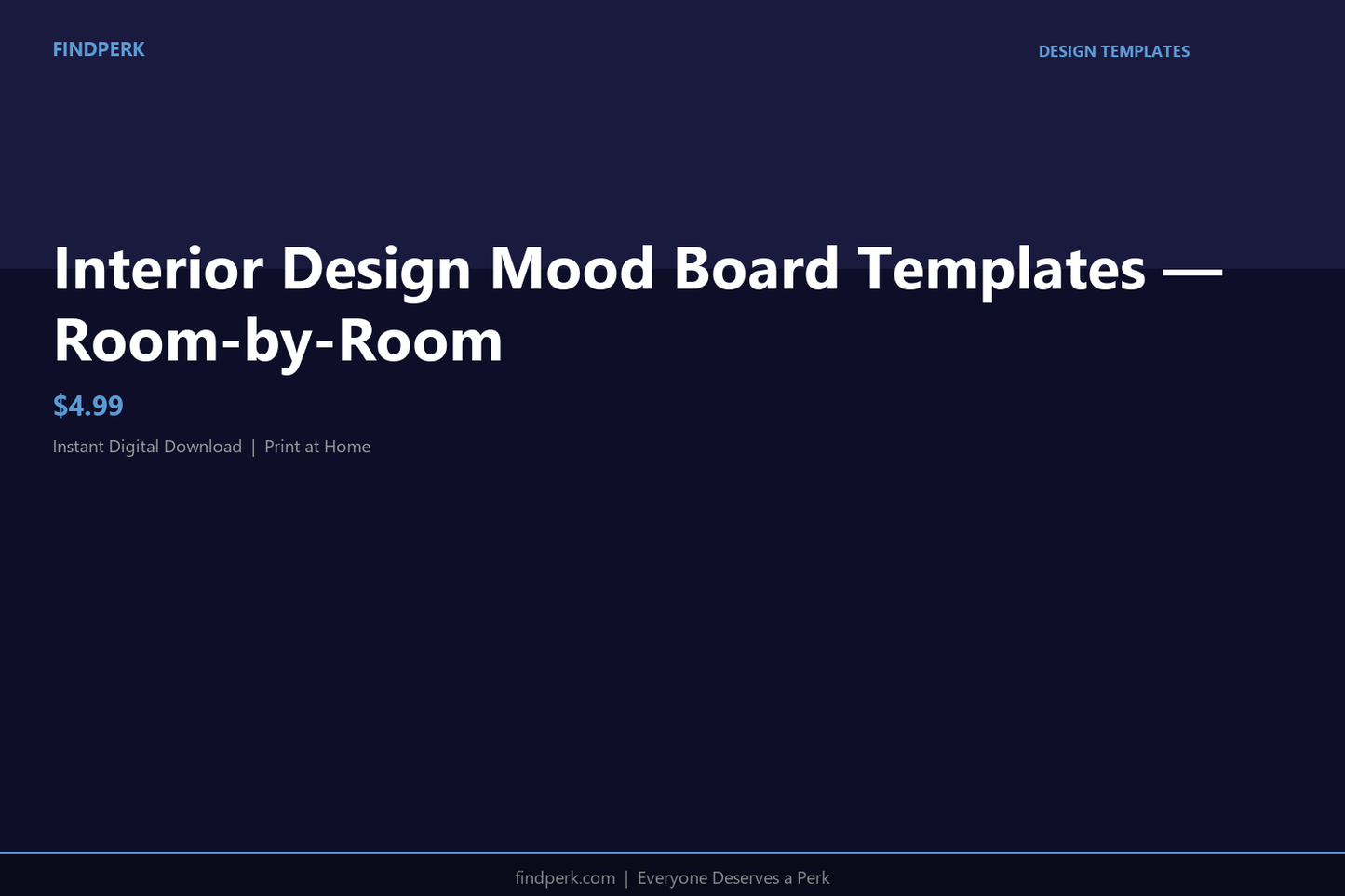 Interior Design Mood Board Templates — Room-by-Room