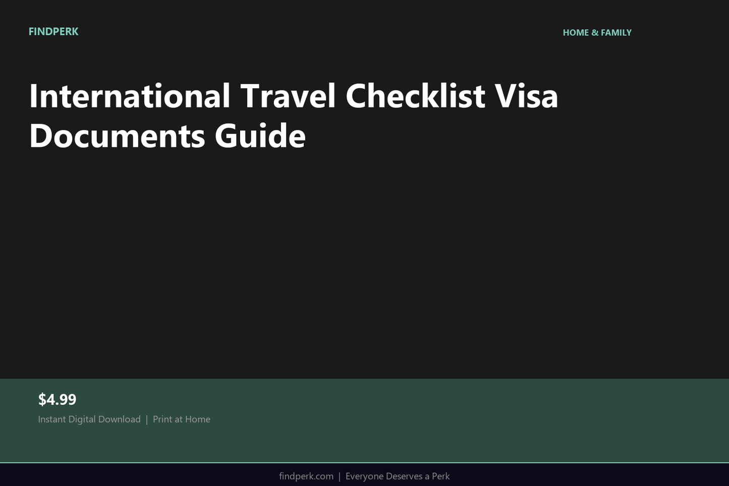 International Travel Checklist Visa Documents Guide