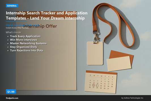 Internship Search Tracker and Application Templates - Land Your Dream Internship
