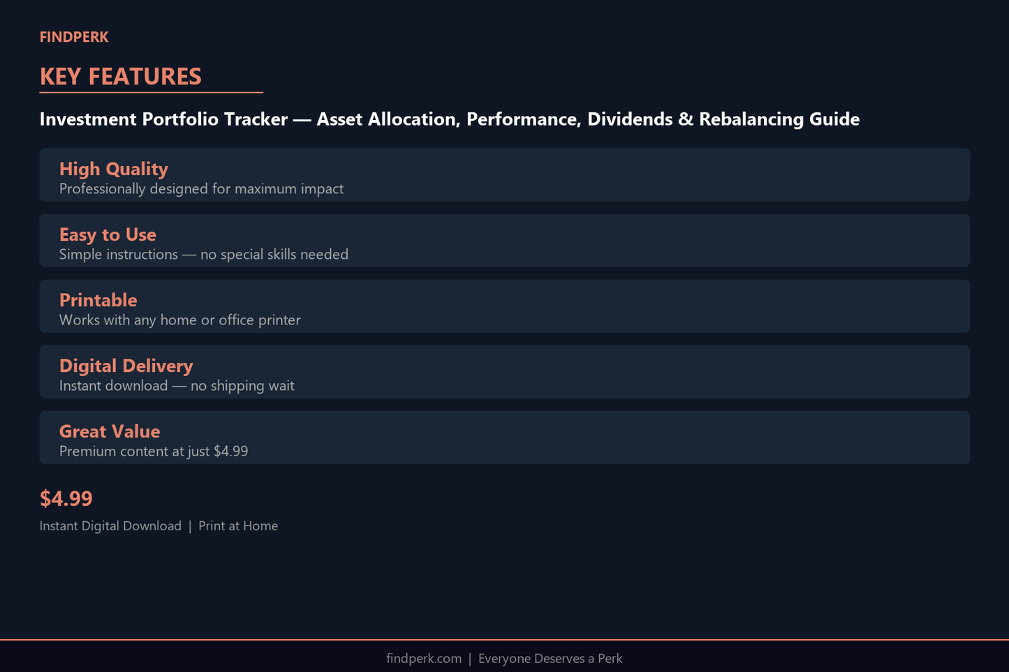 Investment Portfolio Tracker — Asset Allocation, Performance, Dividends & Rebalancing Guide