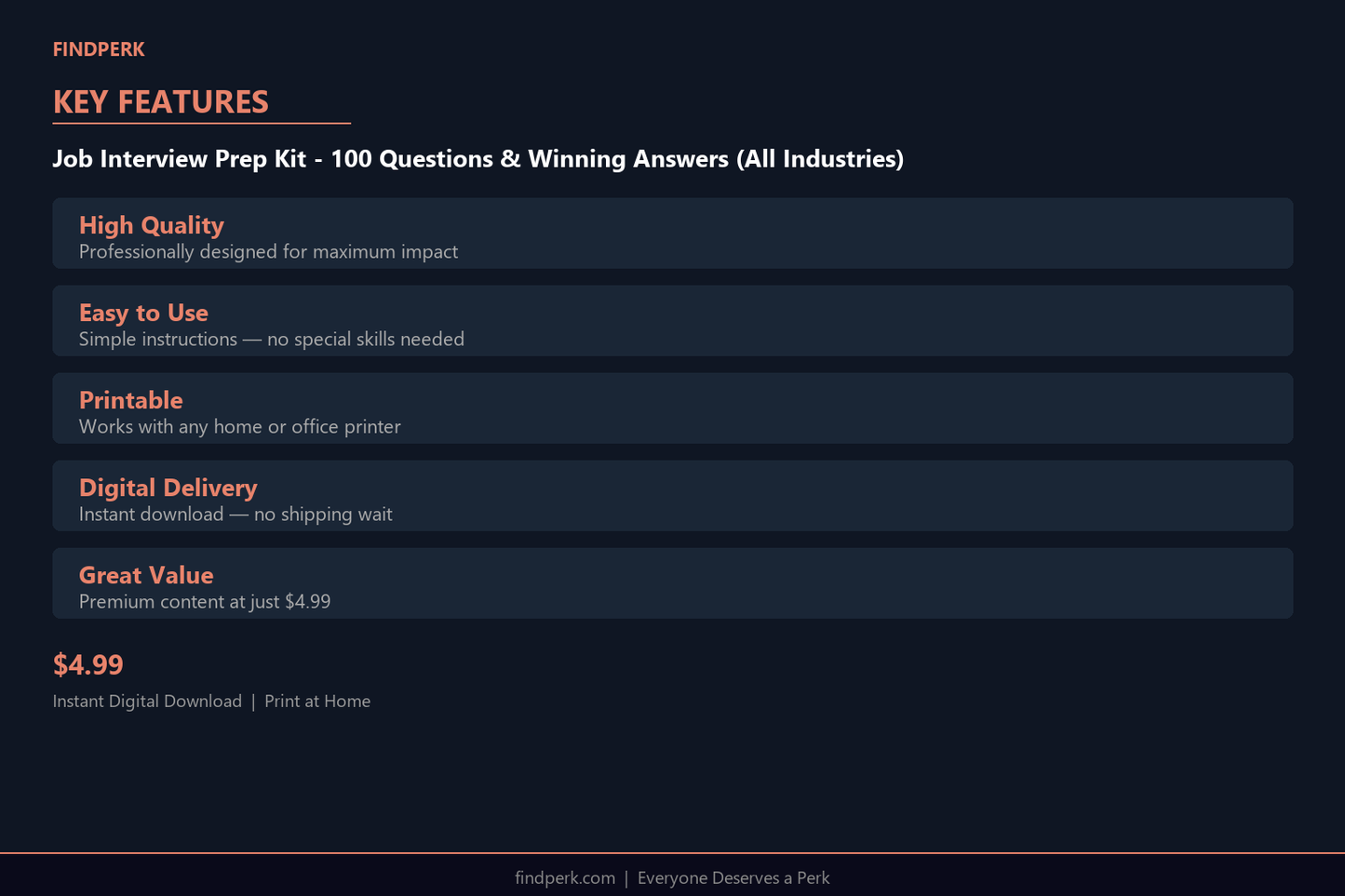 Job Interview Prep Kit - 100 Questions & Winning Answers (All Industries)