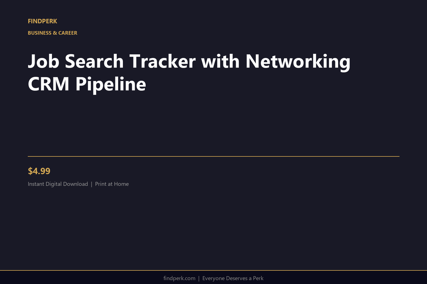 Job Search Tracker with Networking CRM Pipeline
