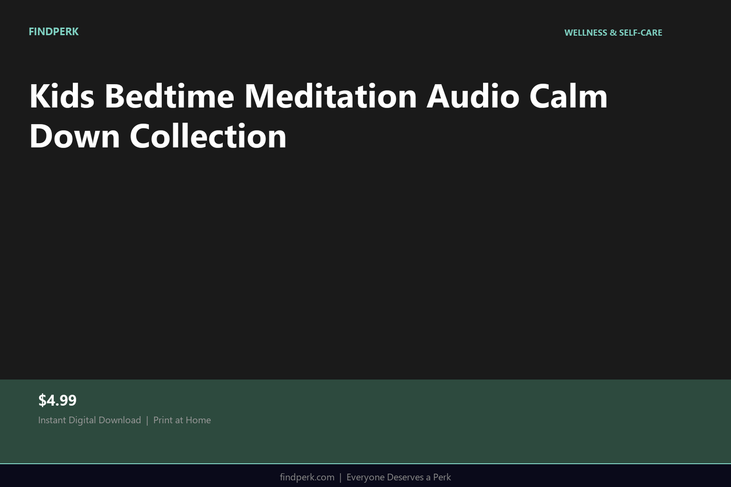 Kids Bedtime Meditation Audio Calm Down Collection