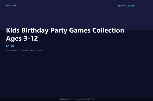 Kids Birthday Party Games Collection Ages 3-12