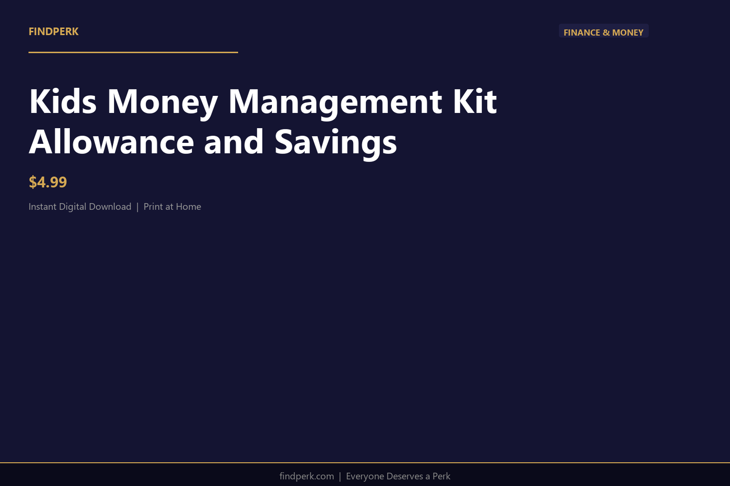 Kids Money Management Kit Allowance and Savings