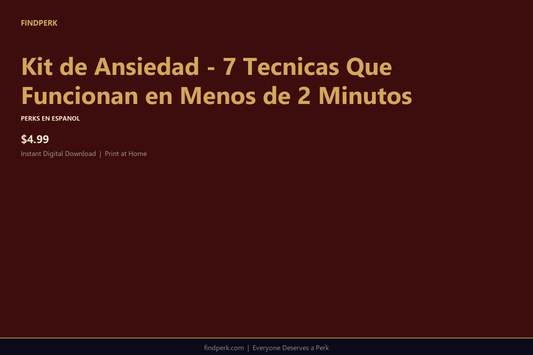 Kit de Ansiedad - 7 Tecnicas Que Funcionan en Menos de 2 Minutos