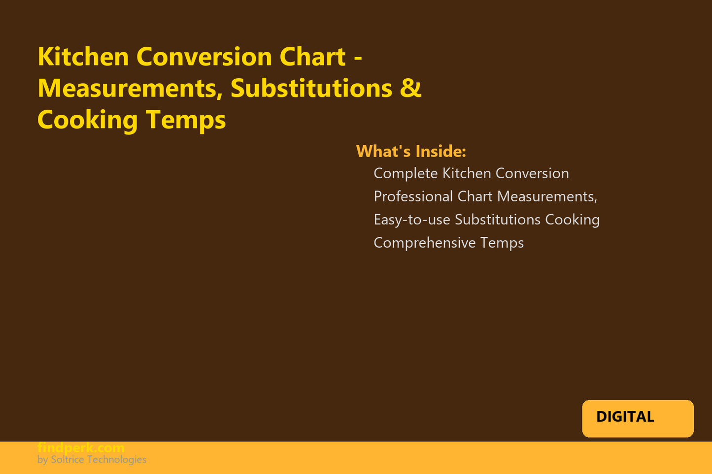 Kitchen Conversion Chart - Measurements, Substitutions & Cooking Temps