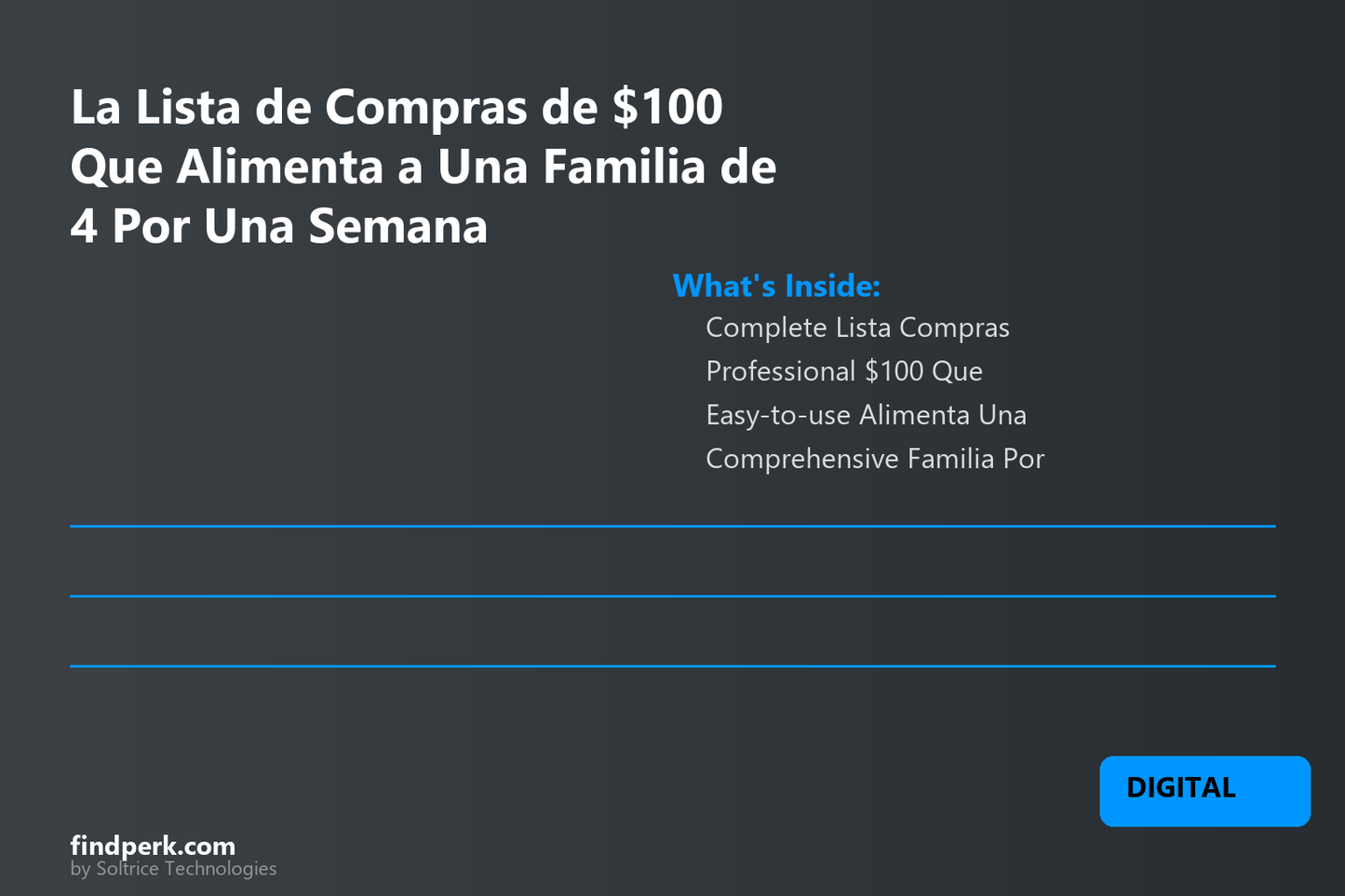 La Lista de Compras de $100 Que Alimenta a Una Familia de 4 Por Una Semana