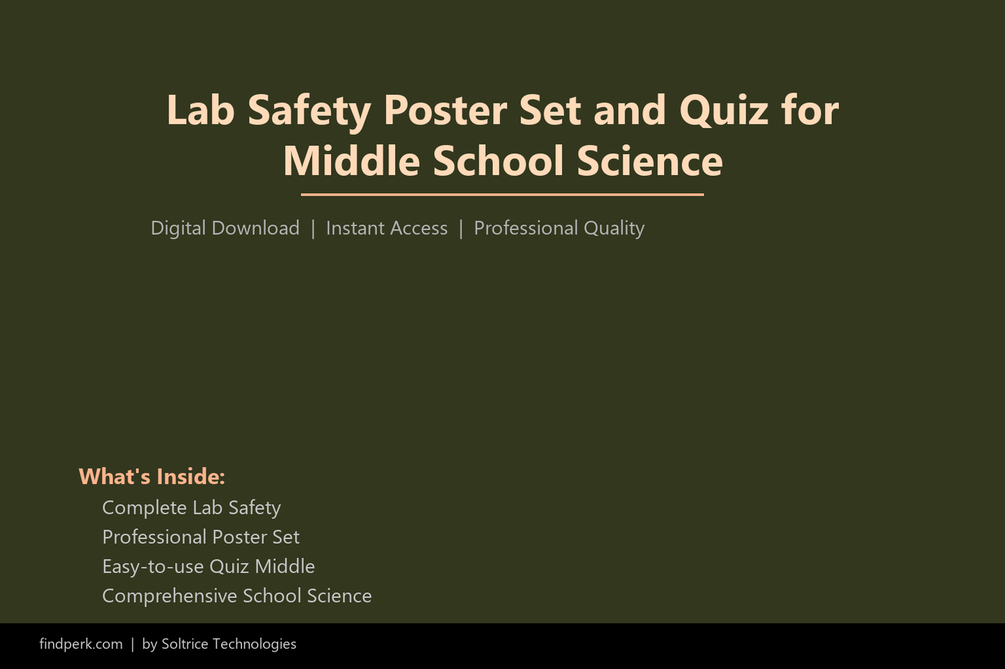Lab Safety Poster Set and Quiz for Middle School Science