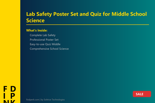 Lab Safety Poster Set and Quiz for Middle School Science