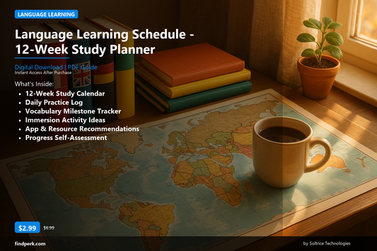 Language Learning Schedule - 12-Week Study Planner