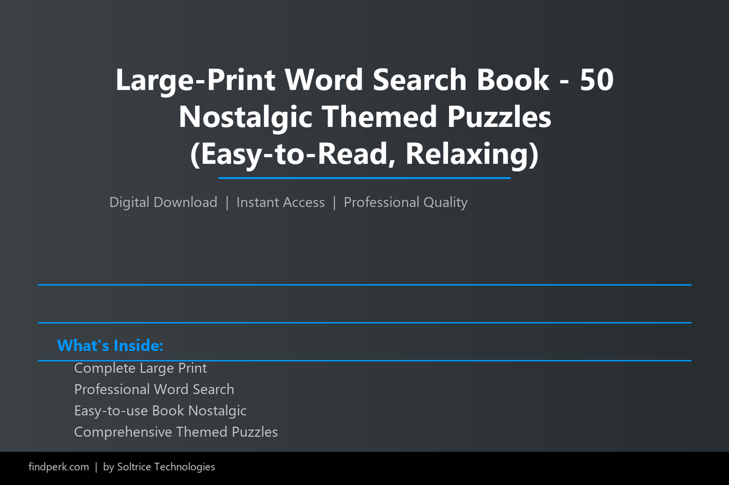 Large-Print Word Search Book - 50 Nostalgic Themed Puzzles (Easy-to-Read, Relaxing)