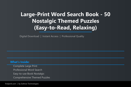 Large-Print Word Search Book - 50 Nostalgic Themed Puzzles (Easy-to-Read, Relaxing)