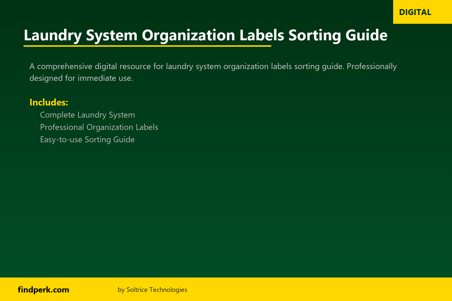 Laundry System Organization Labels Sorting Guide