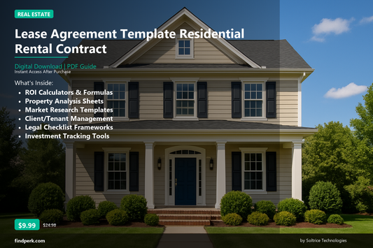 Lease Agreement Template Residential Rental Contract - Cover