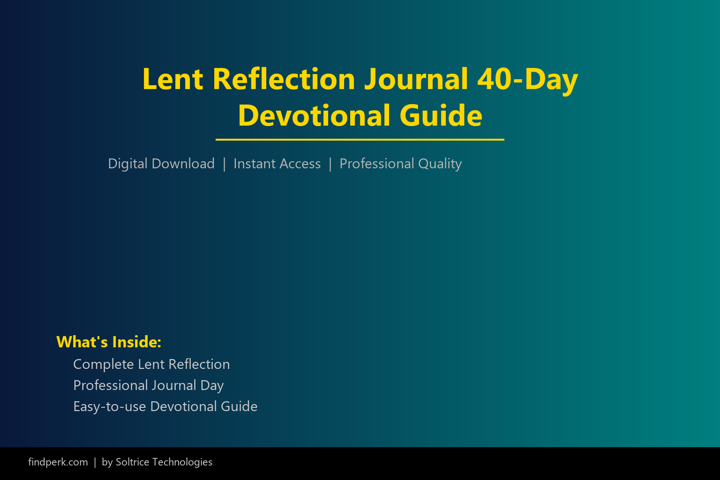 Lent Reflection Journal 40-Day Devotional Guide