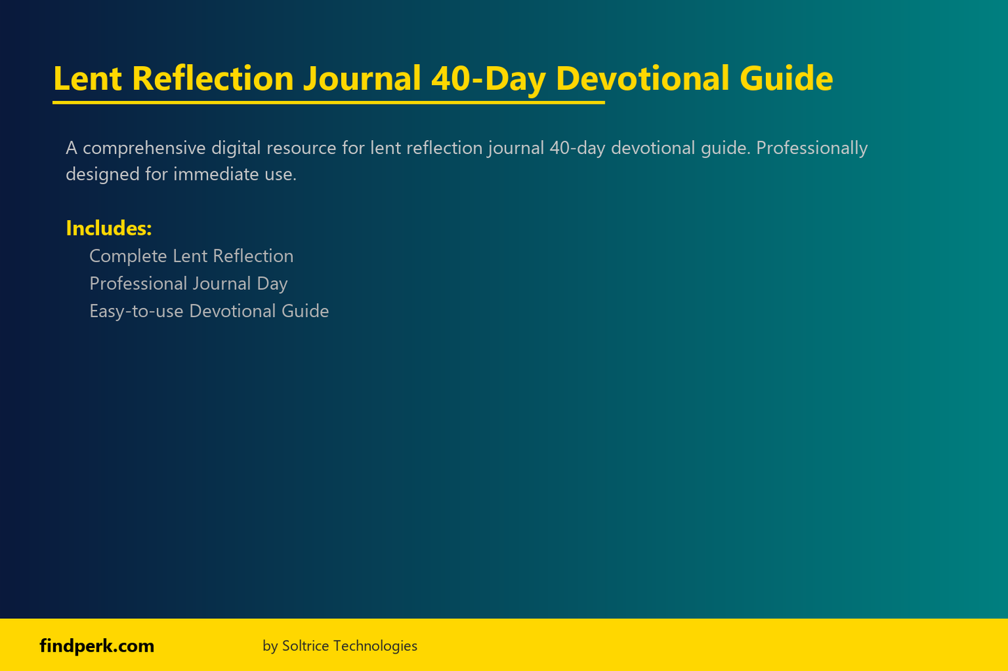 Lent Reflection Journal 40-Day Devotional Guide