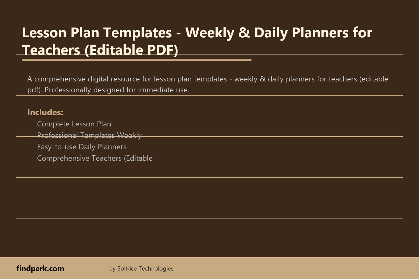 Lesson Plan Templates - Weekly & Daily Planners for Teachers (Editable PDF)