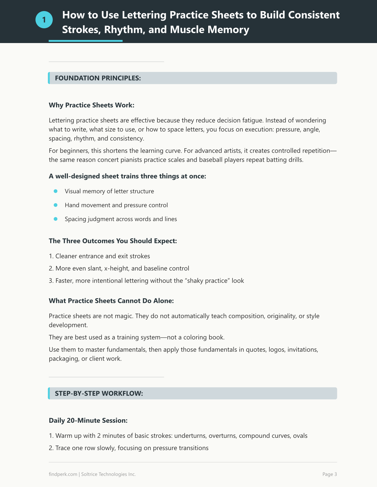 Lettering Practice Sheets — Digital Download