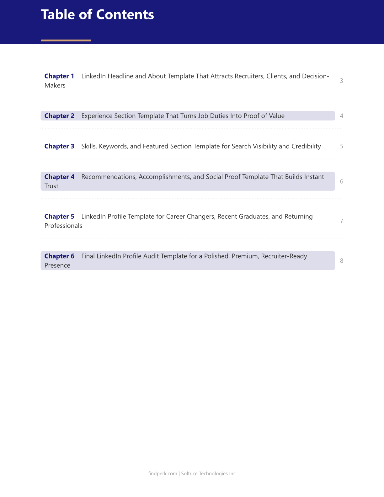 Linkedin Profile Template — Professional PDF Template