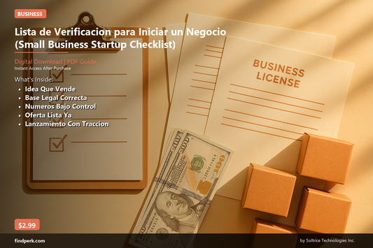 Lista de Verificacion para Iniciar un Negocio (Small Business Startup Checklist)