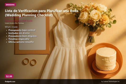 Lista de Verificacion para Planificar una Boda (Wedding Planning Checklist)