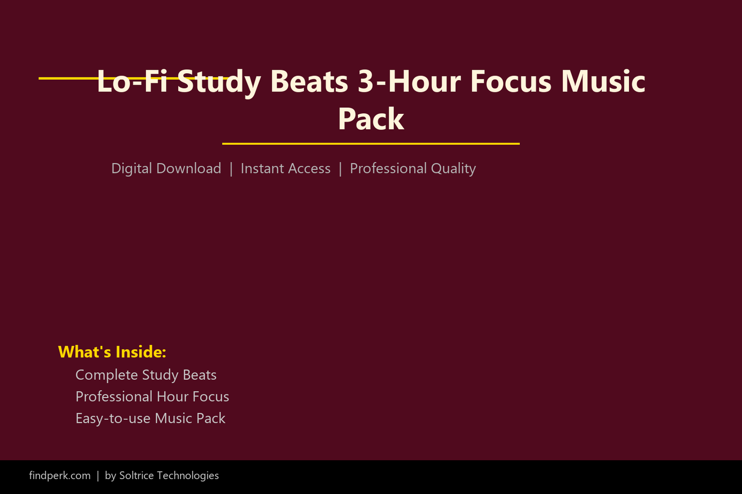 Lo-Fi Study Beats 3-Hour Focus Music Pack
