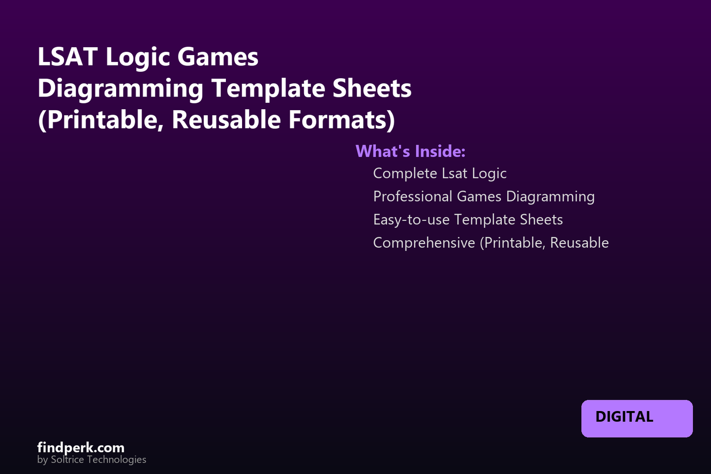 LSAT Logic Games Diagramming Template Sheets (Printable, Reusable Formats)