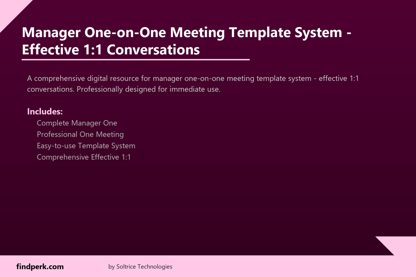 Manager One-on-One Meeting Template System - Effective 1:1 Conversations