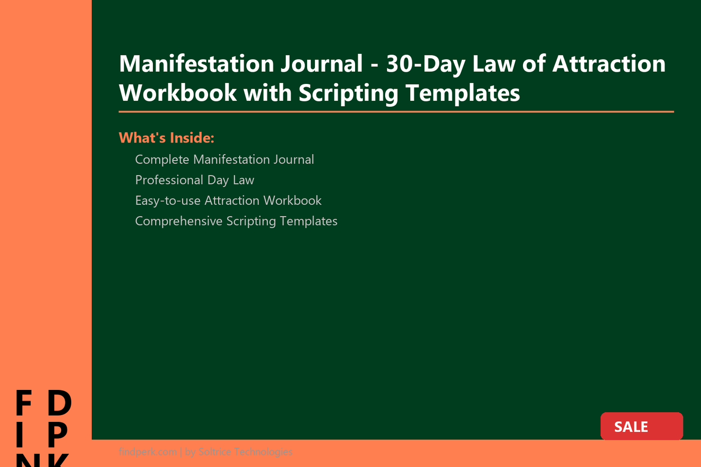 Manifestation Journal - 30-Day Law of Attraction Workbook with Scripting Templates