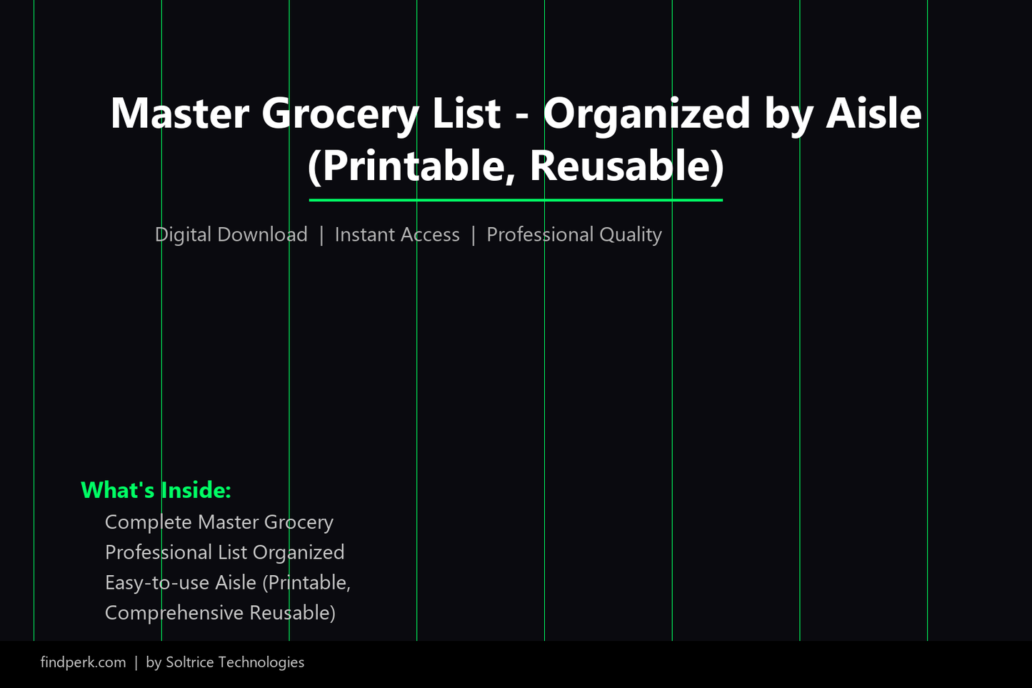 Master Grocery List - Organized by Aisle (Printable, Reusable)
