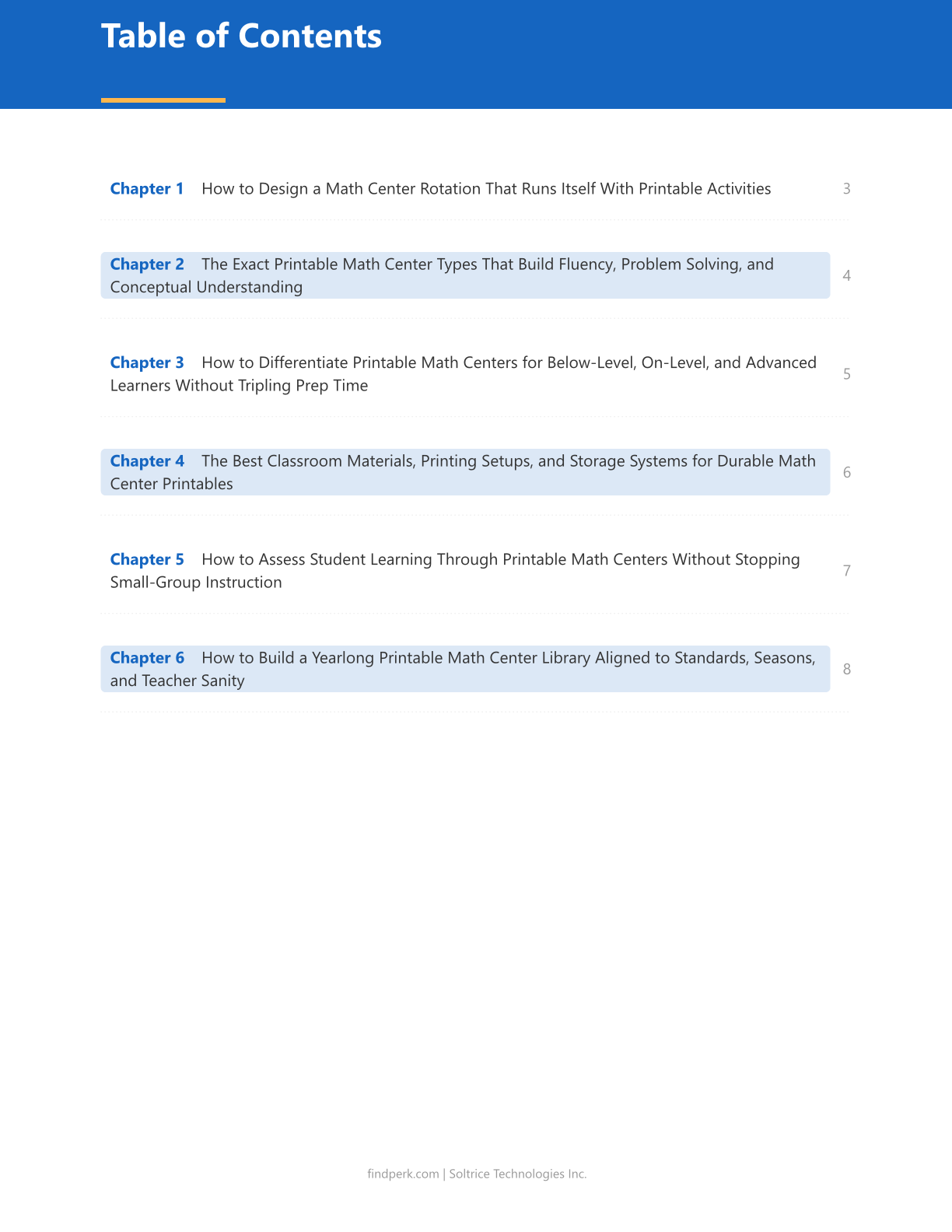 Math Center Activities Printable — Printable Classroom Resource