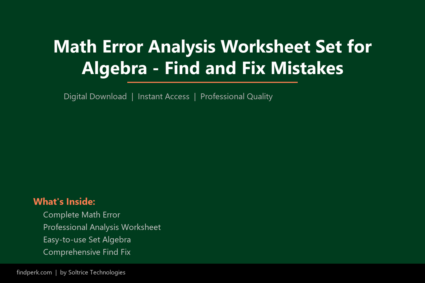 Math Error Analysis Worksheet Set for Algebra - Find and Fix Mistakes