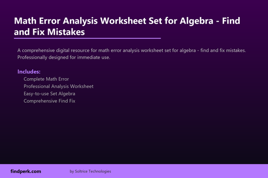 Math Error Analysis Worksheet Set for Algebra - Find and Fix Mistakes