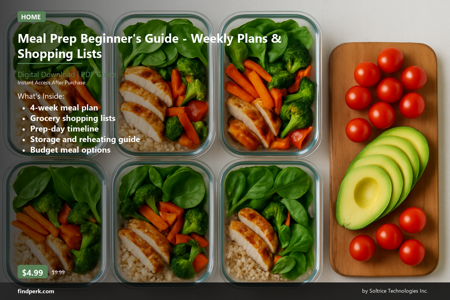 Meal Prep Beginner's Guide - Weekly Plans & Shopping Lists