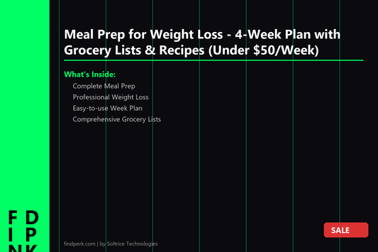 Meal Prep for Weight Loss - 4-Week Plan with Grocery Lists & Recipes (Under $50/Week)
