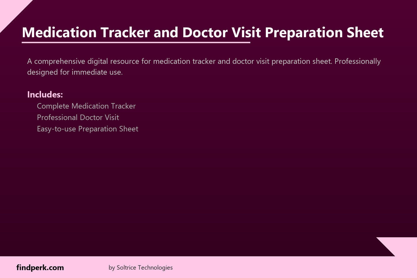 Medication Tracker and Doctor Visit Preparation Sheet